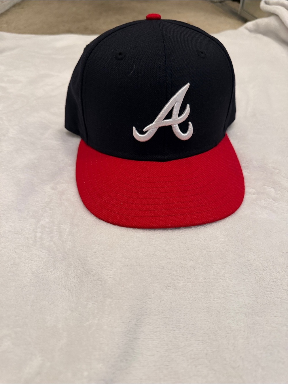 Black and Red Baseball Cap with White 'A' Logo - Unbranded